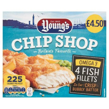 Young's 4 Chip Shop Omega 3 Fish 100% Fillets 400g