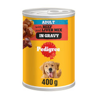PEDIGREE® Adult Wet Dog Food Chunks in Gravy with Beef 400g Can (12 x 400g)
