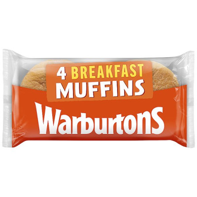 Warburtons 4 Delicious Breakfast Muffins (1 x 4s)