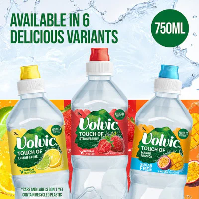 Volvic Touch of Fruit Low Sugar Strawberry Natural Flavoured Water 6 x 750ml (6 x 750ml)