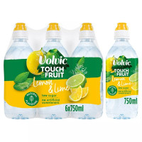Volvic Touch of Fruit Lemon & Lime Still Flavoured Water 750ml (6 x 750ml)