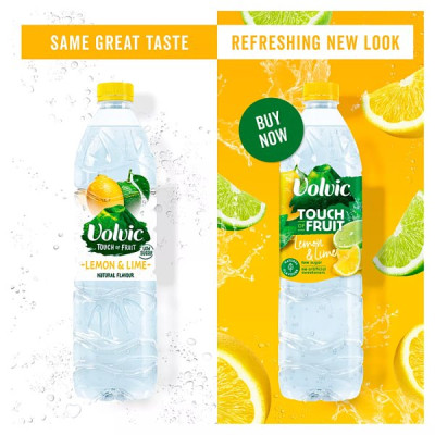 Volvic Touch of Fruit Lemon & Lime Still Flavoured Water 750ml (6 x 750ml)