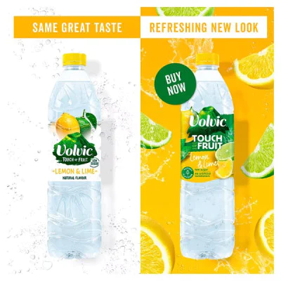 Volvic Touch of Fruit Lemon & Lime Still Flavoured Water 750ml (6 x 750ml)