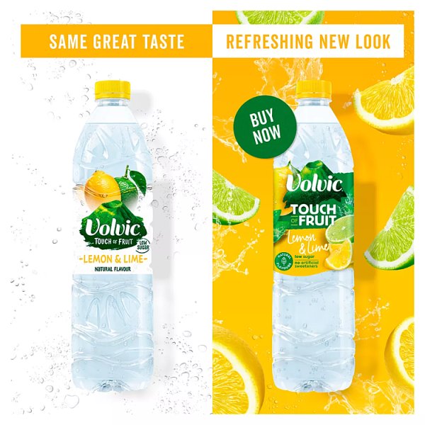 Volvic Touch of Fruit Lemon & Lime Still Flavoured Water 750ml (6 x 750ml)