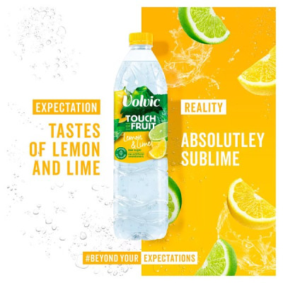 Volvic Touch of Fruit Lemon & Lime Still Flavoured Water 750ml (6 x 750ml)