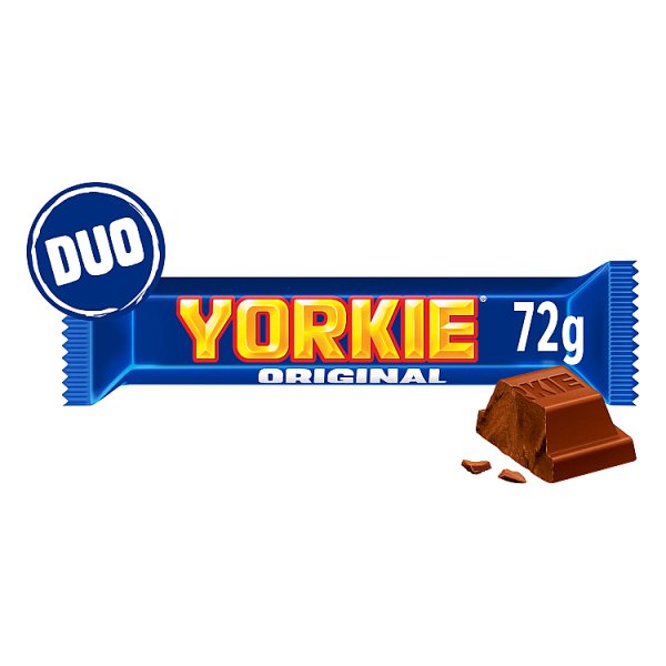 Yorkie DUO Milk Chocolate Bar 72g (24 x 72g)