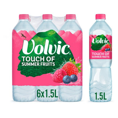 Volvic Touch of Fruit Summer Fruits Still Flavoured Water 1.5L (6 x 1.5ltr)