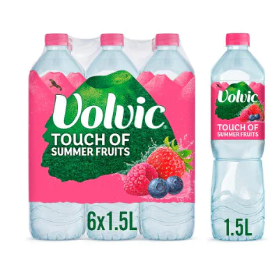 Volvic Touch of Fruit Summer Fruits Still Flavoured Water 1.5L (6 x 1.5ltr) Volvic Touch of Fruit Summer Fruits Still Flavoured Water 1.5L (6 x 1.5ltr)