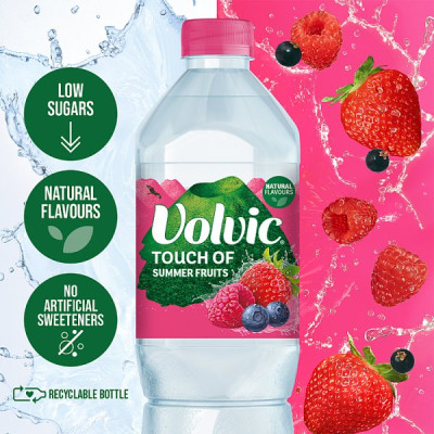 Volvic Touch of Fruit Summer Fruits Still Flavoured Water 1.5L (6 x 1.5ltr)