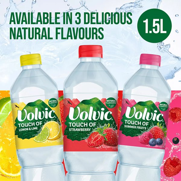 Volvic Touch of Fruit Strawberry Still Flavoured Water 6 x 1.5L (6 x 1.5ltr)