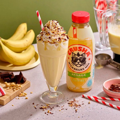 Crusha Banana Flavour Milkshake Mix 1 Litre (1 x 1ltr)