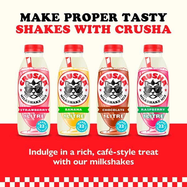 Crusha Banana Flavour Milkshake Mix 1 Litre (1 x 1ltr)