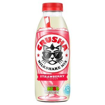Crusha Strawberry Flavour Milkshake Mix 1 Litre (12 x 1ltr)