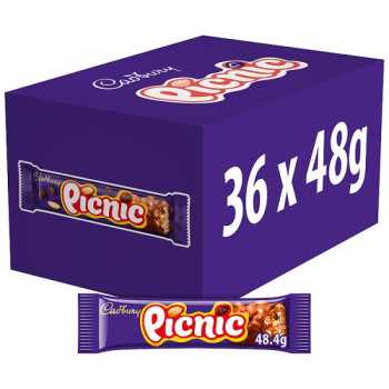 Cadbury Picnic Chocolate Bar 48g (36 x 48.4g)