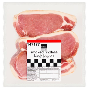 Chef's Essentials Smoked Rindless Back Bacon 2kg (5 x 2kg)