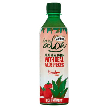 Grace Say Aloe Vera Drink Strawberry Flavour 500ml (12 x 500ml)