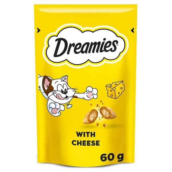 DREAMIES Cat Treat Biscuits With Cheese Flavour 60g (8 x 60g) DREAMIES Cat Treat Biscuits With Cheese Flavour 60g (8 x 60g)