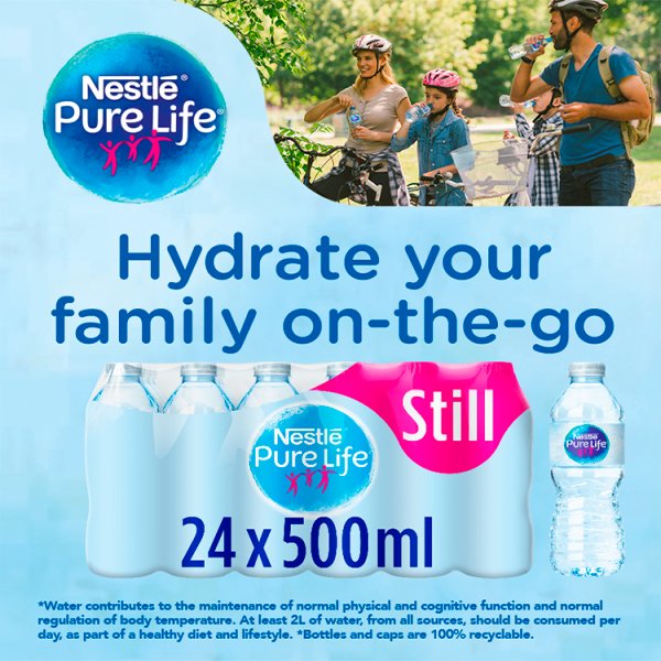 Nestle Pure Life Still Spring Water 24x500ml (24 x 500ml)
