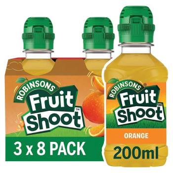 Fruit Shoot Orange Kids Juice Drink 8 x 200ml (3 x 8x200ml)