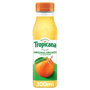 Tropicana Original Orange with Bits Fruit Juice 300ml (8 x 300ml)