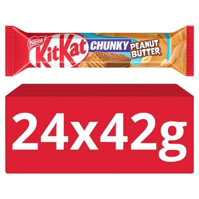 Kit Kat Chunky Peanut Butter Milk Chocolate Bar 42g (24 x 42g)