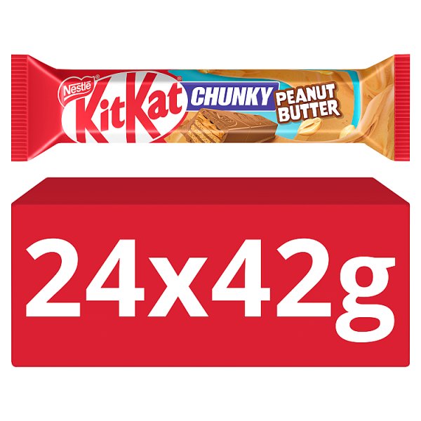 Kit Kat Chunky Peanut Butter Milk Chocolate Bar 42g (24 x 42g)