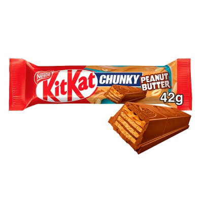 Kit Kat Chunky Peanut Butter Milk Chocolate Bar 42g (24 x 42g)