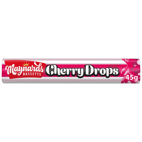 Maynards Bassetts Cherry Drops Sweets Roll 45g (40 x 45g)