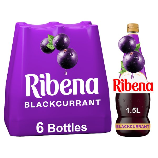Ribena Blackcurrant Squash 1.5L (6 x 1.5Ltr)