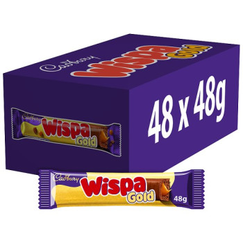 Cadbury Wispa Gold Chocolate Bar 48g (48 x 48g)