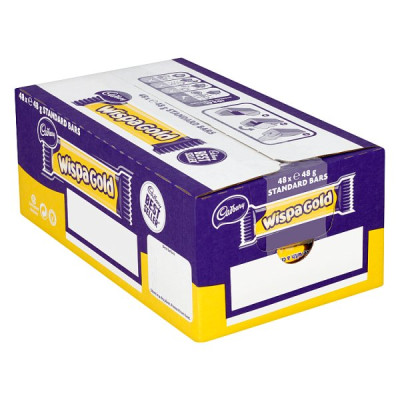 Cadbury Wispa Gold Chocolate Bar 48g (48 x 48g)