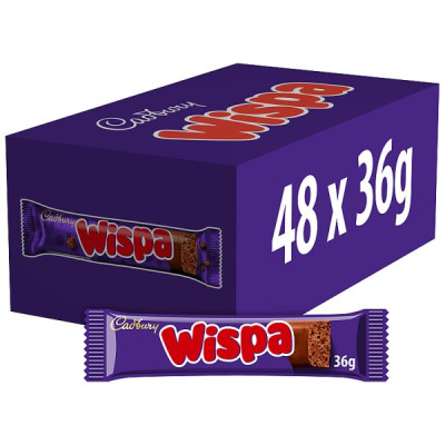 Cadbury Wispa Chocolate Bar 36g (48 x 36g)