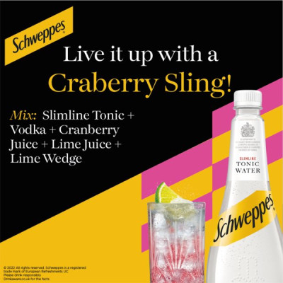 Schweppes Slimline Tonic Water 1L Bottle (6 x 1ltr)