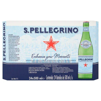 San Pellegrino Sparkling Water Glass Bottle 500ml (24 x 500ml) San Pellegrino Sparkling Water Glass Bottle 500ml (24 x 500ml)