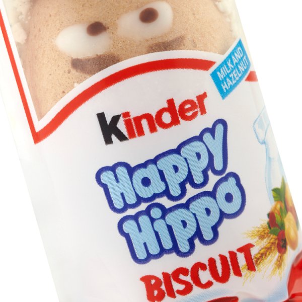 Kinder Happy Hippo Milk & Hazelnut Filling Wafer Biscuit Snack Bar 20.7g (28 x 20.5g)