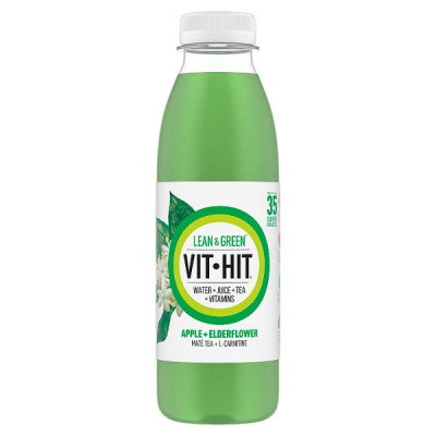 Vit Hit Lean & Green Apple + Elderflower 500ml (12 x 500ml)