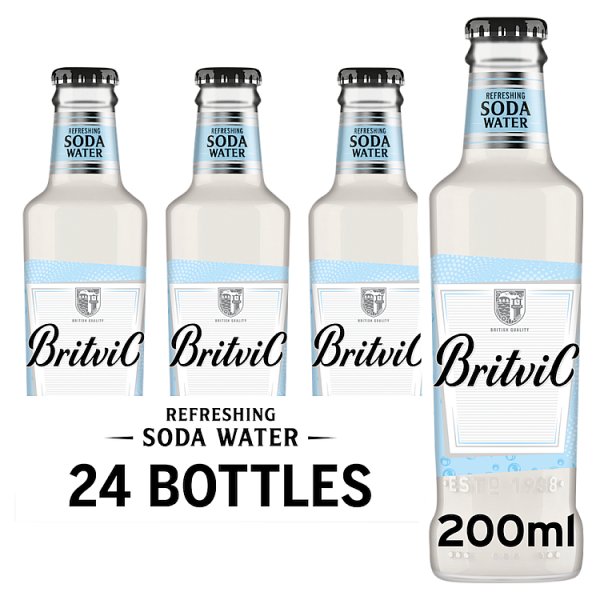 Britvic Soda Water Bottle 200ml (24 x 200ml)