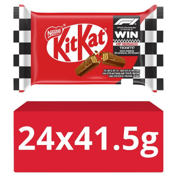 KitKat F1 4 Finger Milk Chocolate Biscuit Bar 41.5g (24 x 41.5g)