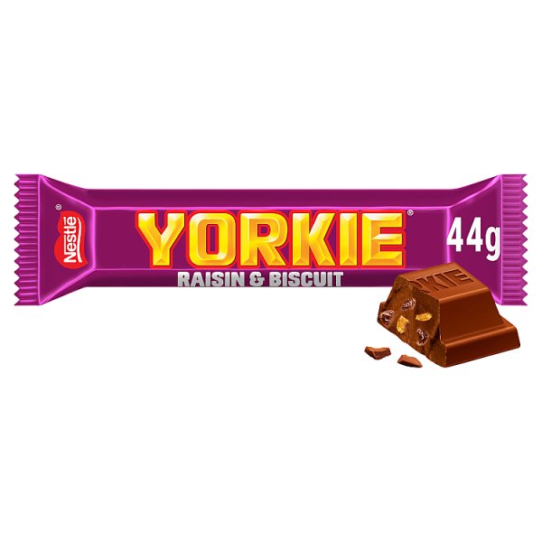 Yorkie Raisin & Biscuit Chocolate Bar 44g (24 x 44g)