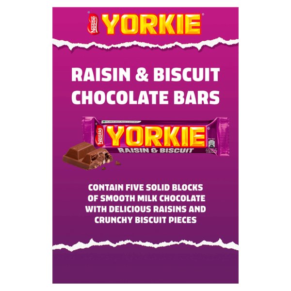 Yorkie Raisin & Biscuit Chocolate Bar 44g (24 x 44g)