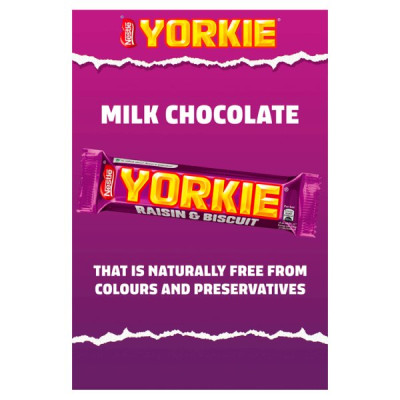 Yorkie Raisin & Biscuit Chocolate Bar 44g (24 x 44g)