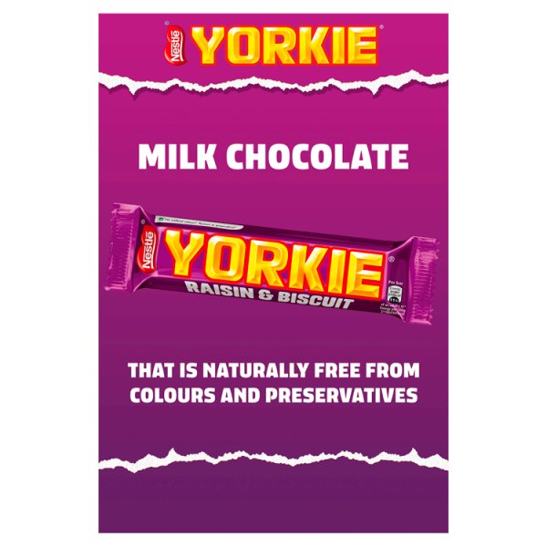 Yorkie Raisin & Biscuit Chocolate Bar 44g (24 x 44g)