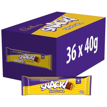 Cadbury Snack Shortcake Chocolate Biscuit 40g (36 x 40g)