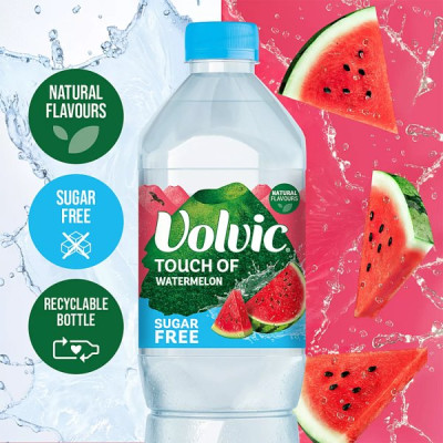 Volvic Touch of Fruit Watermelon Sugar Free Still Flavoured Water 1.5L (6 x 1.5ltr)