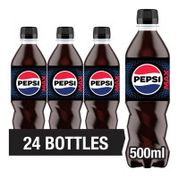 Pepsi Max No Sugar Cola Bottle 500ml (24 x 500ml)