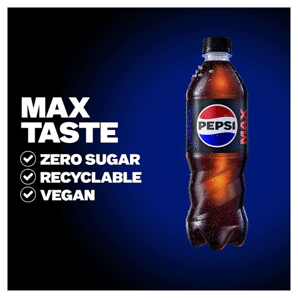 Pepsi Max No Sugar Cola Bottle 500ml (24 x 500ml)