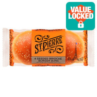 St Pierre 4 Seeded Brioche Burger Buns (1 x 4pk)