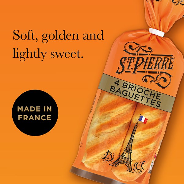 St Pierre 4 Brioche Baguettes (1 x 4pk)