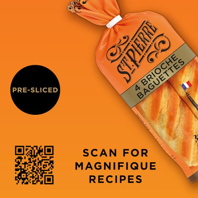 St Pierre 4 Brioche Baguettes (1 x 4pk)