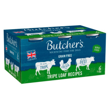 Butcher's Tripe Loaf Recipes Nourishing Food for Dogs 6 x 400g (4 x 6x400g)